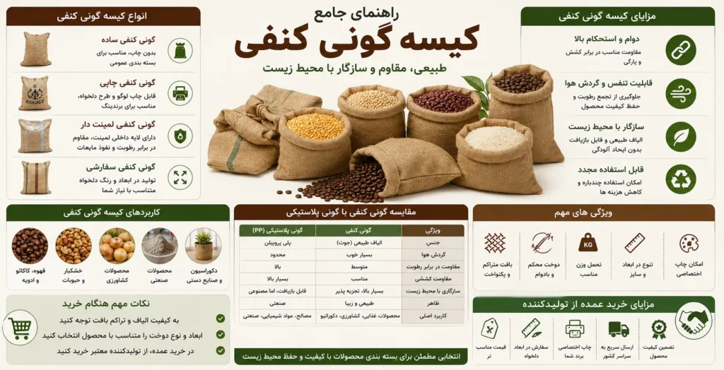 اینفوگرافی خرید کیسه گونی کنفی