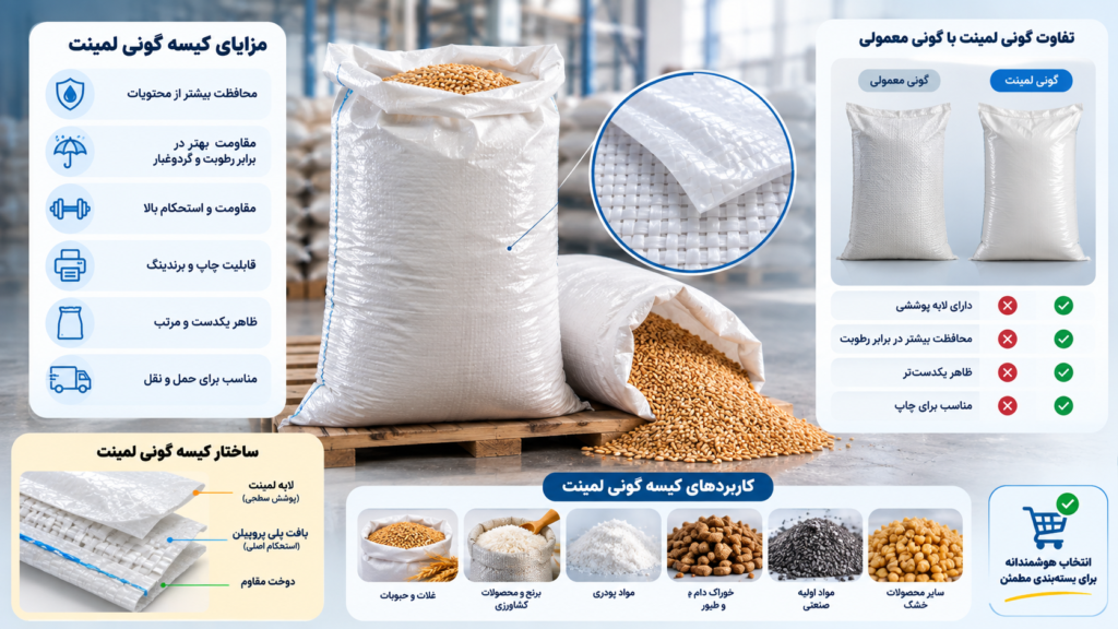 اینفوگرافیک خرید کیسه گونی لمینت