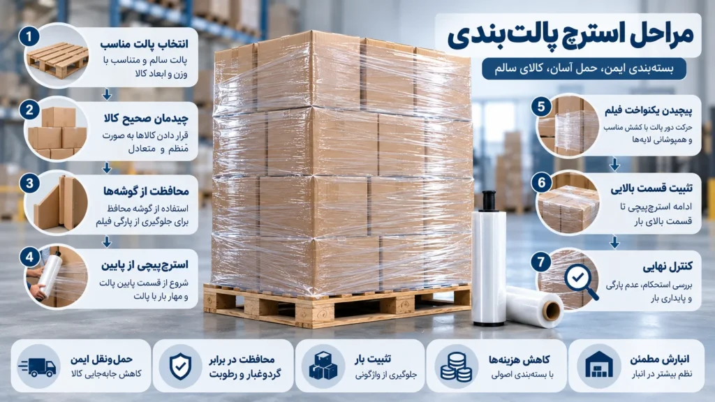 اینفوگرافیک استرچ پالت‌بندی