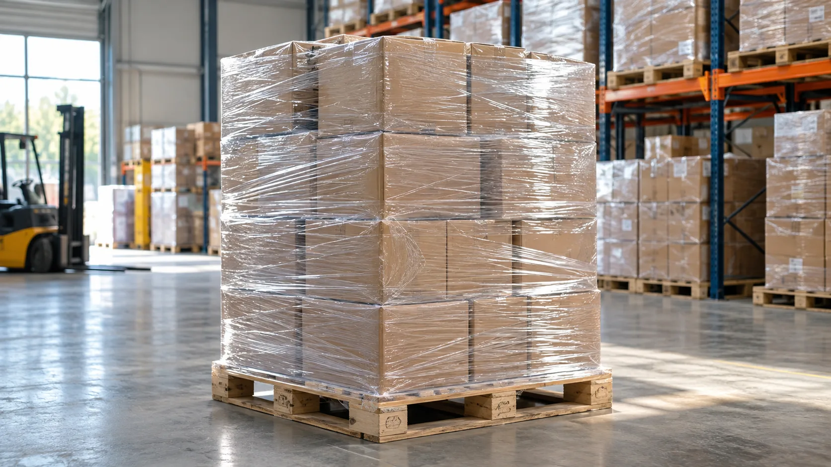 استرچ پالت‌بندی؛ روش صحیح بسته‌بندی بار روی پالت