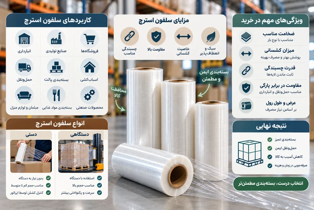 اینفوگرافیک سلفون استرچ چیست؟